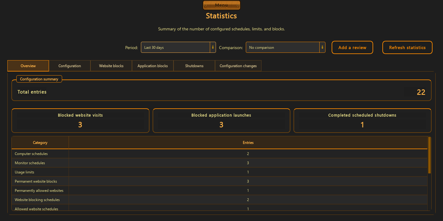 Rule activity statistics without uploading data — 1