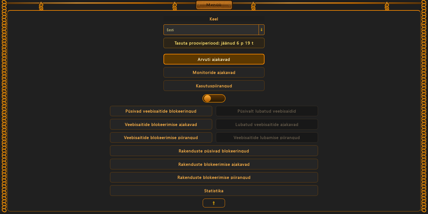 Tasuta prooviperiood: jäänud 7 p 0 t — 1