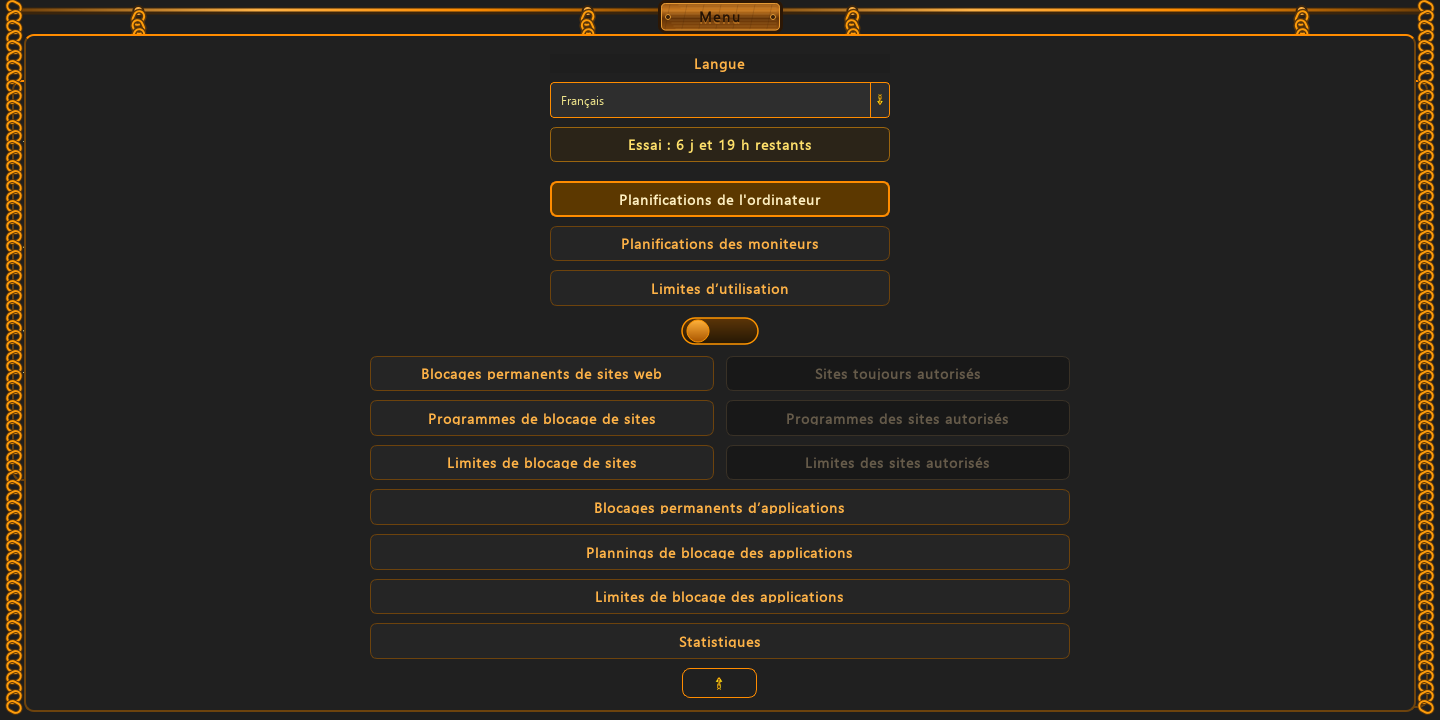 Essai : 7 j et 0 h restants — 1