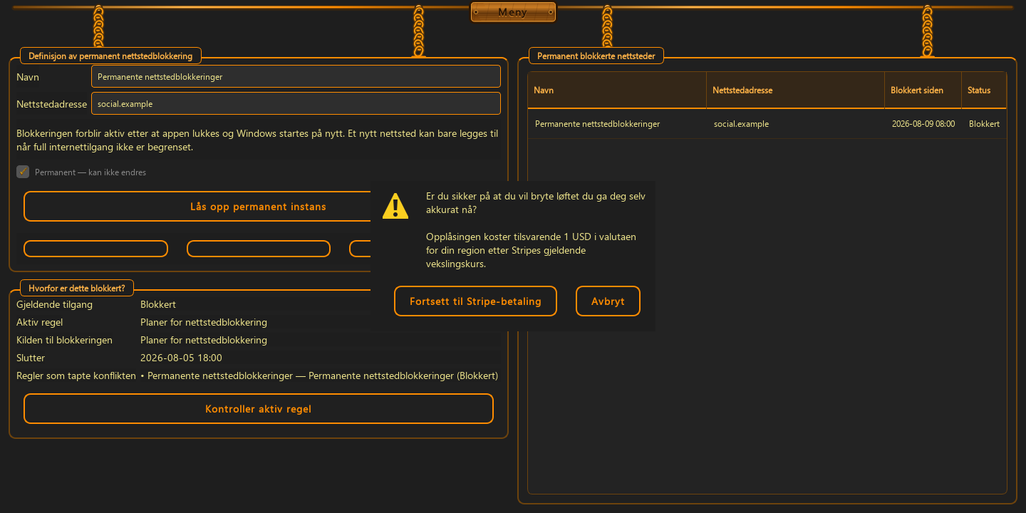 Uopprettelig beslutning · Betalt opplåsing — 3